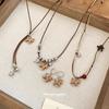Wooden Pony Necklace, Ear Buckle, Natal Year Temperament Jewelry Set, Light Luxury Jewelry Women
