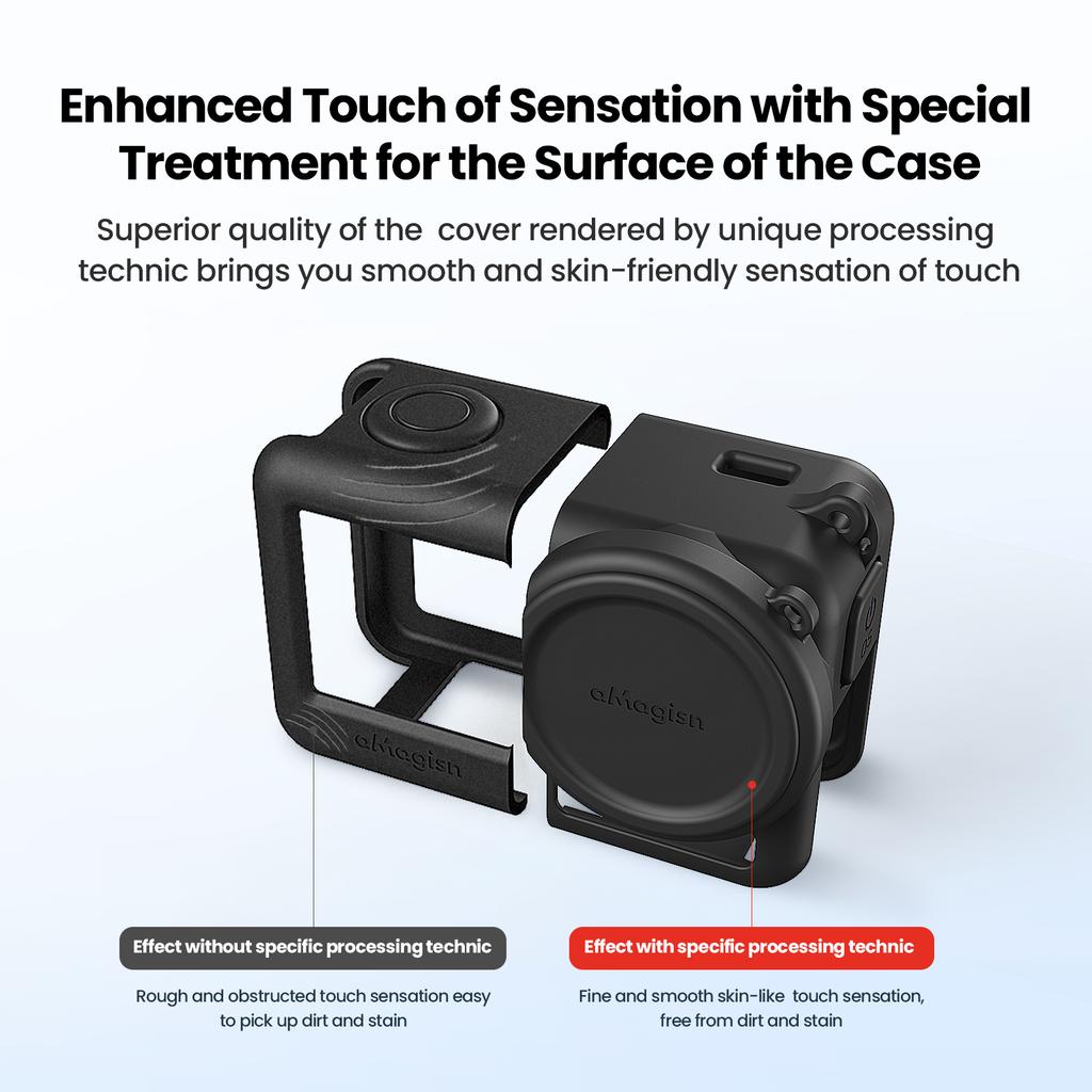 Silicone Case Cover for DJI Osmo Action 4 3 Silicone Protective Case with Camera Lens Cover for DJI Action 4 Accessory