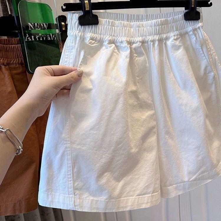 2026 Summer Korean-Style High Waist Slimming Cotton Pocket Shorts M (75-90 jin)