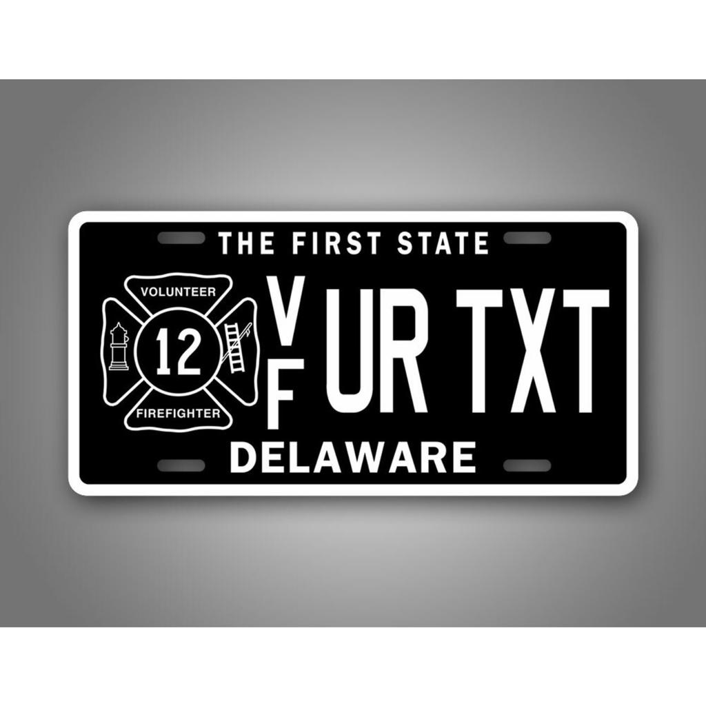 Personalized Delaware Volunteer Firefighter Themed Decorative Tag Ideal for Home Decor (Only Decoration)