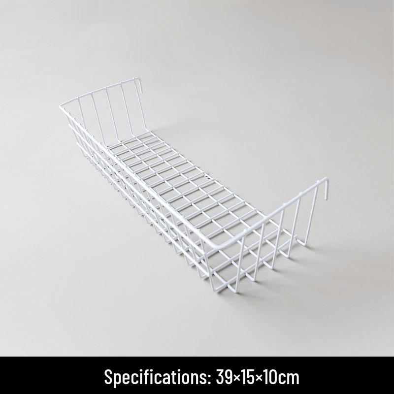 Wire Mesh Grid Hanging Storage Basket for Bathroom and Kitchen Organization