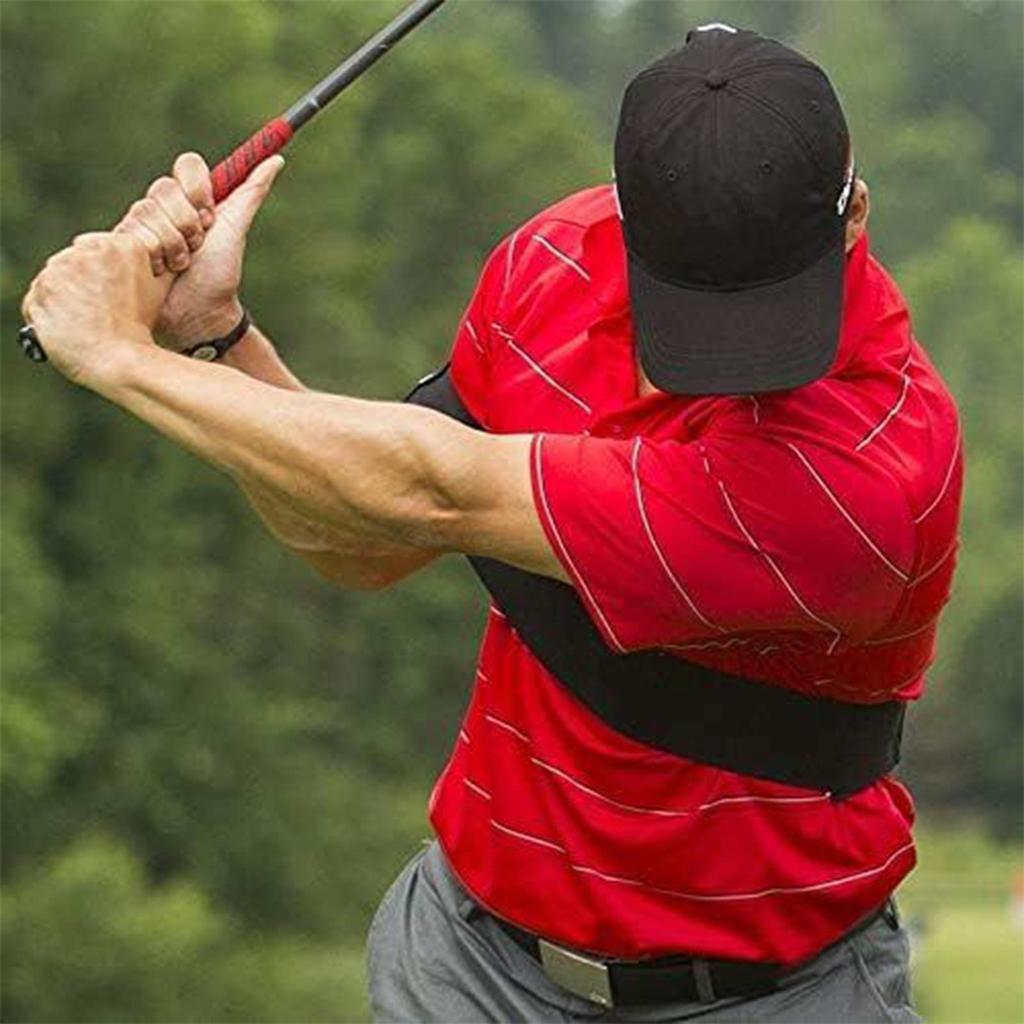 Golf Swing Aid Adjustable Foldable Trainer Golf Arm Band Training Aid for Beginners Golfers Boys Team Indoor Outdoor Driving
