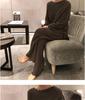 Korean-Style Knit Sweater & Wide-Leg Pants Set for Women - Casual & Versatile Autumn/Winter Fashion