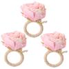 Romance Flower Napkin Holder Plastic Artificial Plant Napkin Holder  For Wedding Mother's Day Party