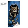 Easy Application Decals Fun Animal Trash Can Stickers, Self?Adhesive Bin for Outdoor Creative Covers Garbage Can, Mailbox Storage Box Yard