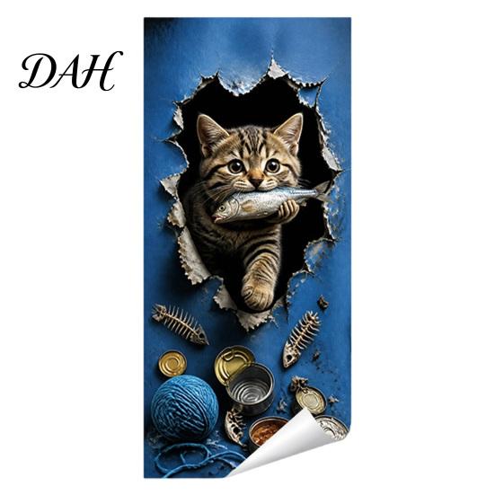 Easy Application Decals Fun Animal Trash Can Stickers, Self?Adhesive Bin for Outdoor Creative Covers Garbage Can, Mailbox Storage Box Yard