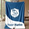 Sheffield Wednesday FC Benutzerdefinierter Name Text Flanelldecke Fußball Logo Personalisierte Fleece-Kuscheldecke Besonderes Geschenk für Sofa Schlafzimmer Zuhause
