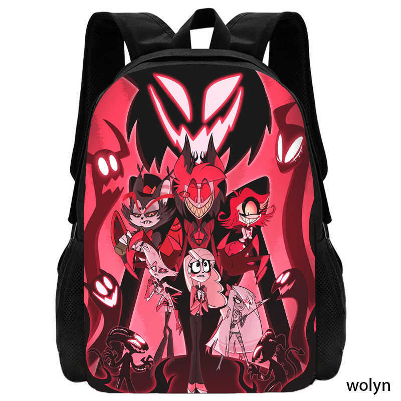 Hell Inn Hazbin Hotel Student School Bag High Value Leisure Oxford Ridge Relief Backpack