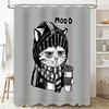 Cat Shower Curtain Cute Kitten Bathroom Decor Washable Fabric Liner Home Decor Japanese Style Kawaii Room Divider