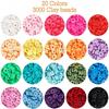 6mm Polymer Clay Bead Set, 3000 Pieces, DIY Accessory Kit,  for Boho Bracelets, Necklace Making, Letters, DIY Accessory Kit