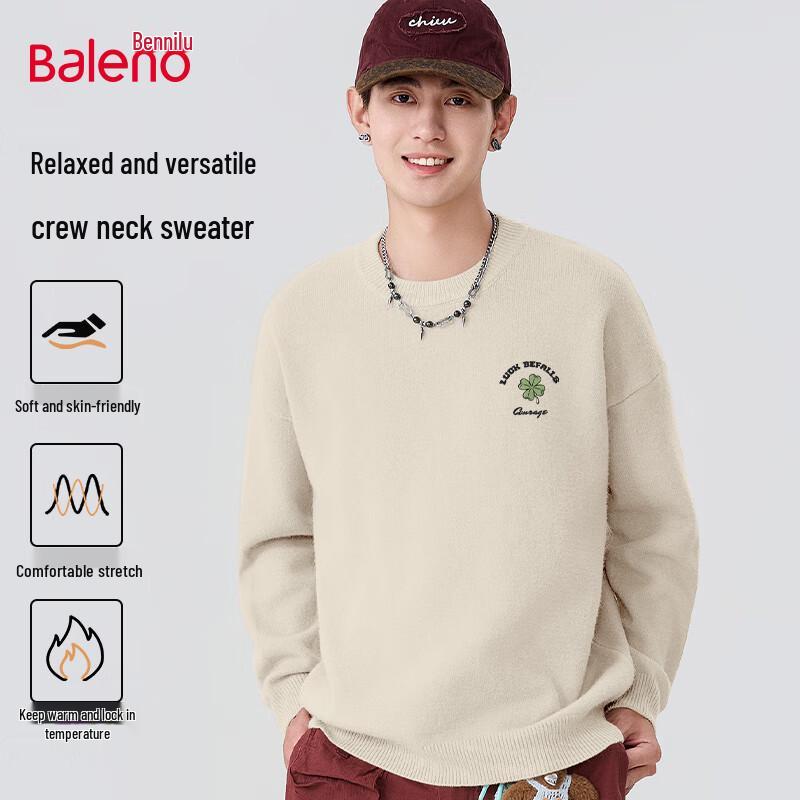Baleno Men's 2025 Autumn/Winter Round Neck Knit Sweater