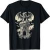 Dragon On Tower with Bats - Gothic T-Shirt