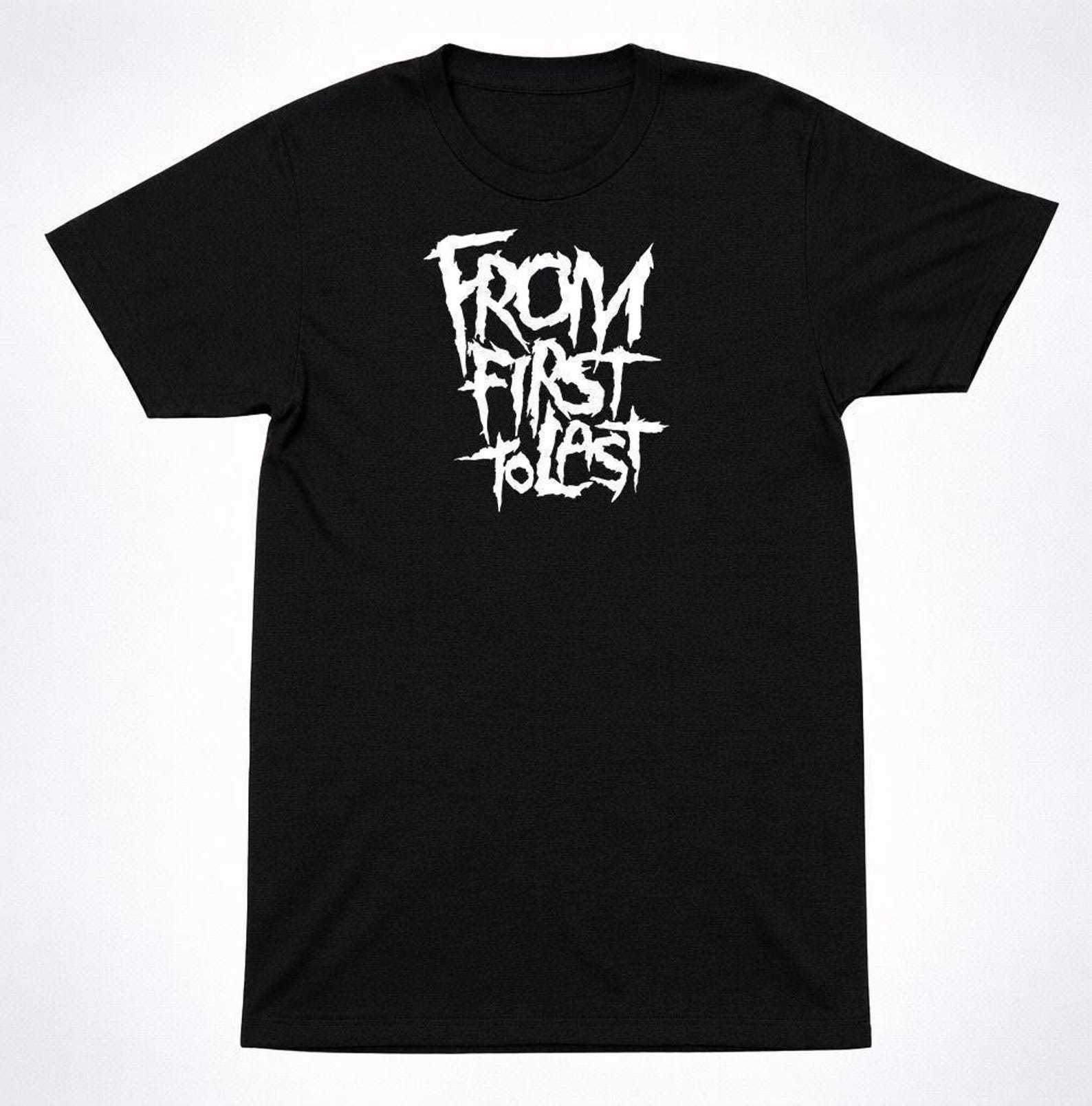 From First To Last Band Tee - Black Jagged Logo Post-Hardcore Emo Shirt - Unisex Fit, Cotton Blend 2XL