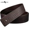 Men's Leather Belt Without Head, Smooth Buckle, Perforated Headless Belt, Leather Without Buckle, Men's Genuine Cowhide Buckleless Belt