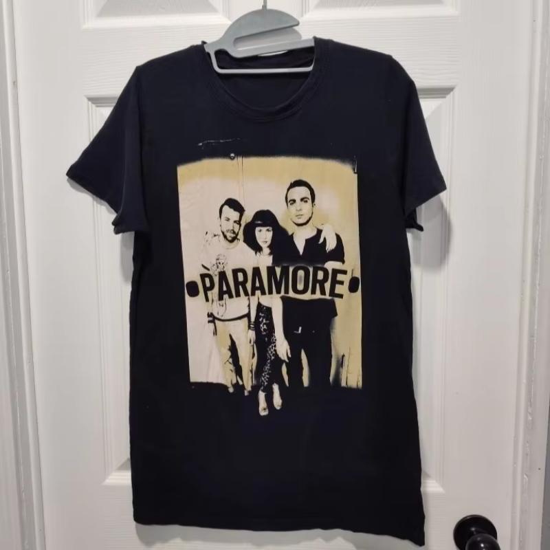 VTG Paramore American Rock Band Monumentour Concert Tour Short Sleeve Cotton T-shirt Summer Men Women Retro Y2K Streetwear