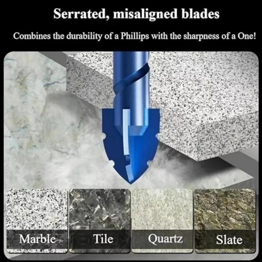 6/8/10/12/14mm Eccentric Drill Bit Precision Drilling High Hardness Triangle Drill Bit Multi-functional Spiral Drill Bit