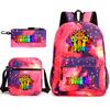 Rhythm Box Spiel Merchandise Schultasche Sprunki Cartoon Sternenhimmel Rucksack Umhängetasche Dreiteiliges Set