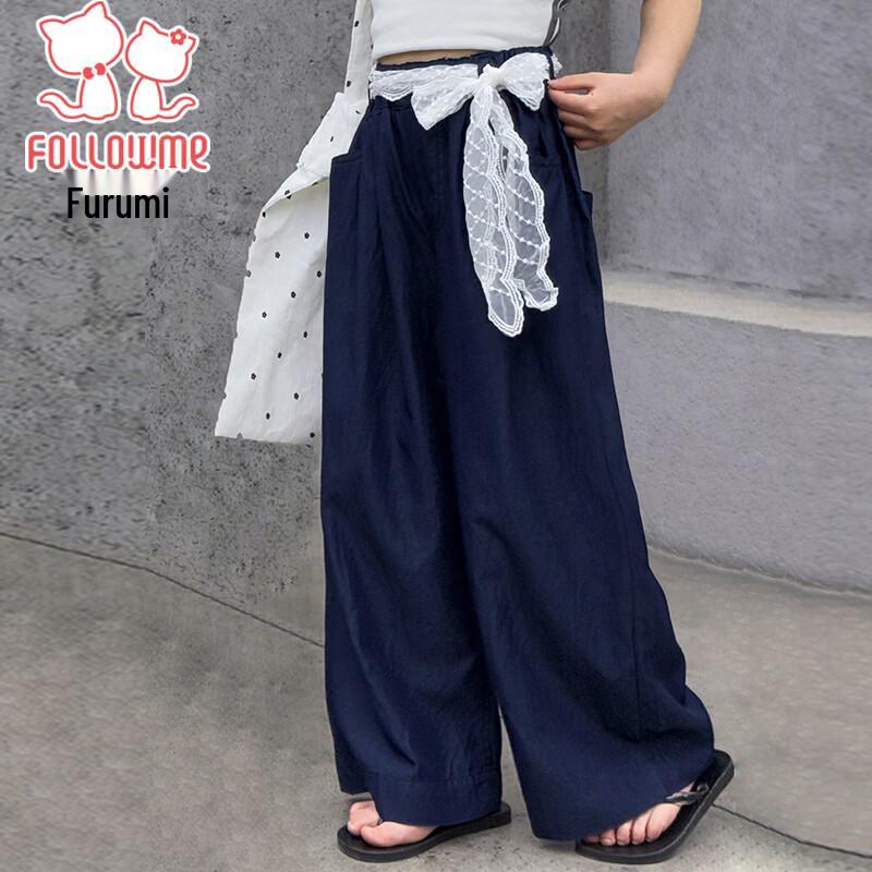 Fulomi Girls  Summer Wide-Leg Casual Pants 150