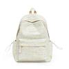 Schoolbag wholesale ins literary style small fresh plaid schoolbag female campus high school college student backpack autumn and winter travel back