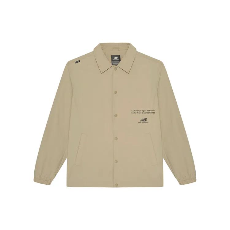 New Balance Jackets Unisex Brown Lapel Moderate Other (Unisex) Jackets NAA3E013 BEI