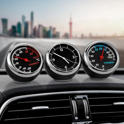 Mini Car Automobile Digital Clock Auto Watch Automotive Thermometer Hygrometer Decoration Ornament Clock