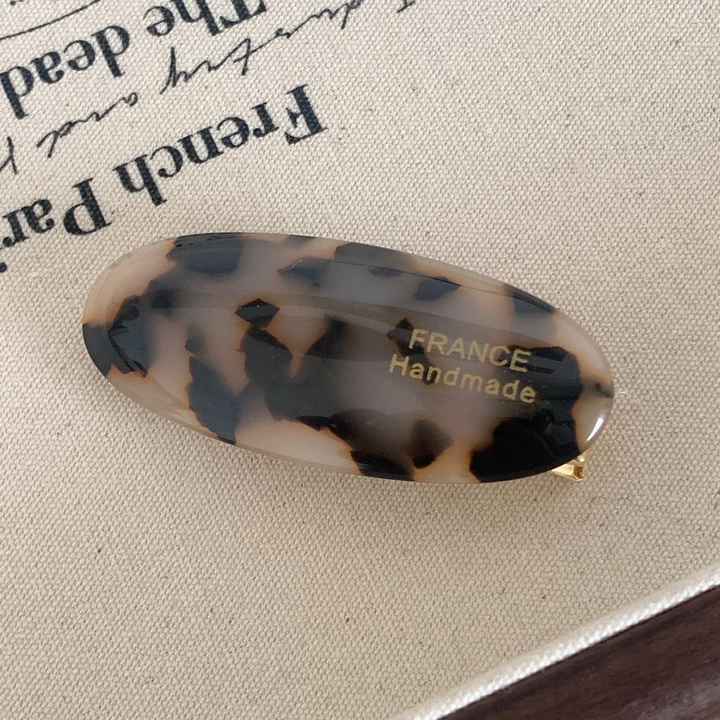 Retro Oval Small Bangs Hairpin Colorful Acetate Hair Clips Womens Sweet Exquisite Barrettes Bangs Clip Fashion Hair Accessories