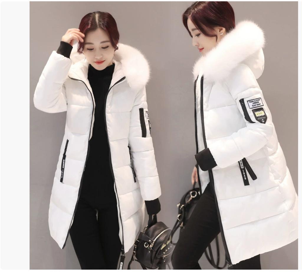 Padded clothes women's coat new winter slim down padded clothes women's medium and long thickened padded jacket women