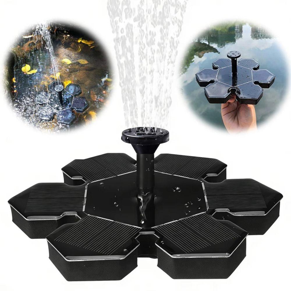 Floating Solar Powered Pump Multiple Nozzles Solar Water Fountain Bird Bath Fountain Garden