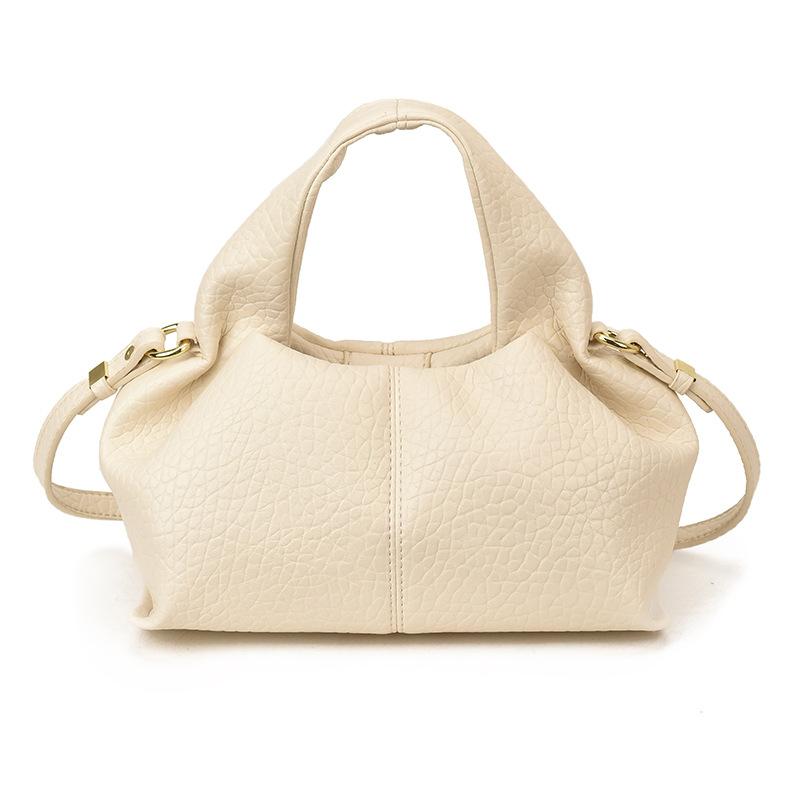 Fashion Brands Women Handbag Lichee Pattern Cloud Bags for Women Soft PU Leather Shoulder Crossbody Bag Ruched Clutch Bag