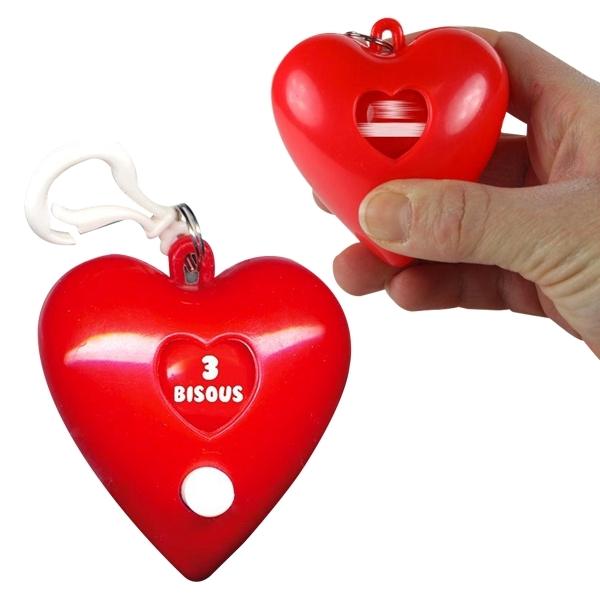Original Lottery Kisses Roulette Heart Shaped Key Ring