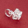 Sterling Silver S925 Royal Crown Pendant Kit for DIY Bracelets & Necklaces