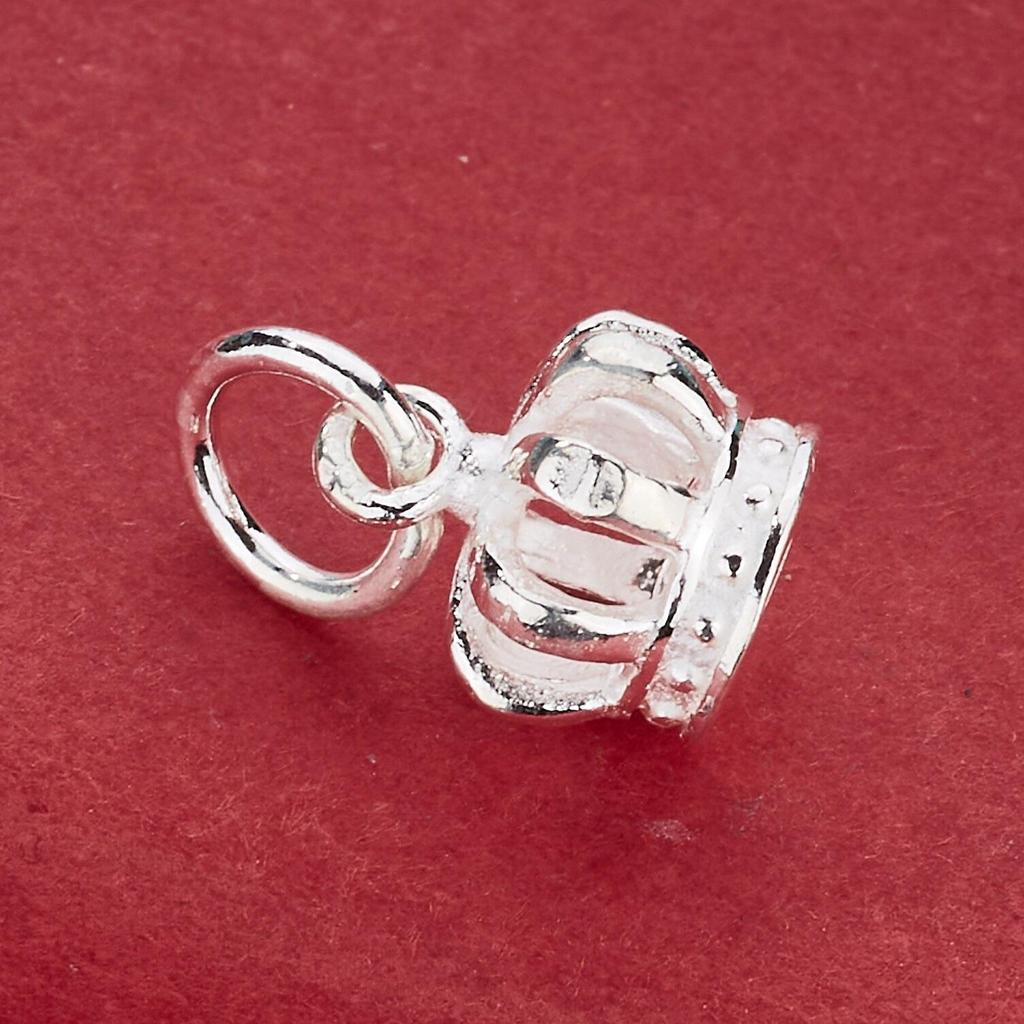 Sterling Silver S925 Royal Crown Pendant Kit for DIY Bracelets & Necklaces