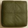 Noori Leather Seat Cushion Cover | Olive GREEN Leather Pet Bed Cover| RECTANGULAR Bench Floor Cushion Cover | CUSTOMIZE Furniture Protector