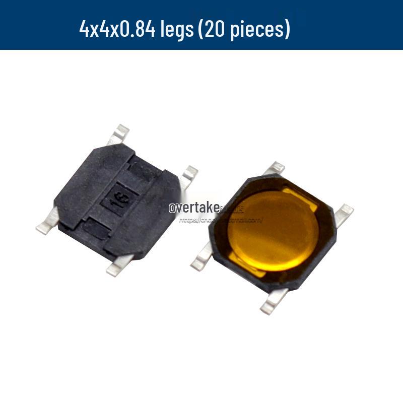 Membrane Light Touch Switch: 4-Pin Potentiometer, 4x4x0.8mm, 4.5x4.5x0.55mm, 4.8x4.8x0.5mm