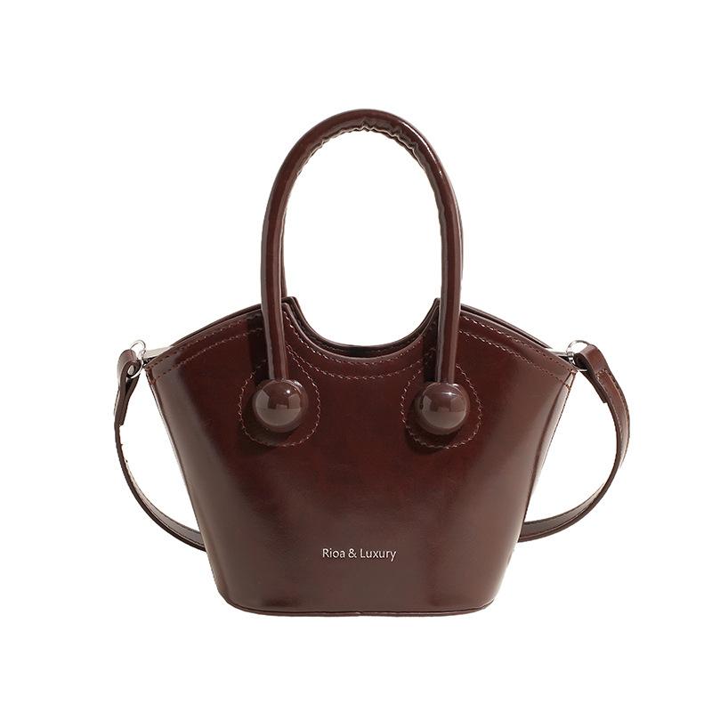 

Дизайнерская сумка-сумка женская осенне-зимняя Tide Super Fire портативная сумка-ведро сумка-мессенджер через плечо 22*9*14 кофейный