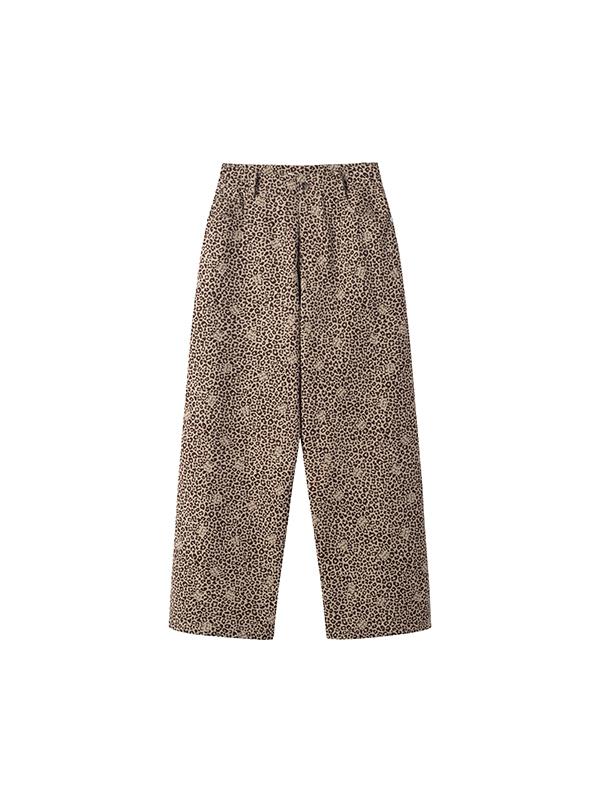 KIRSH All-Over Leopard Pants [Brown]