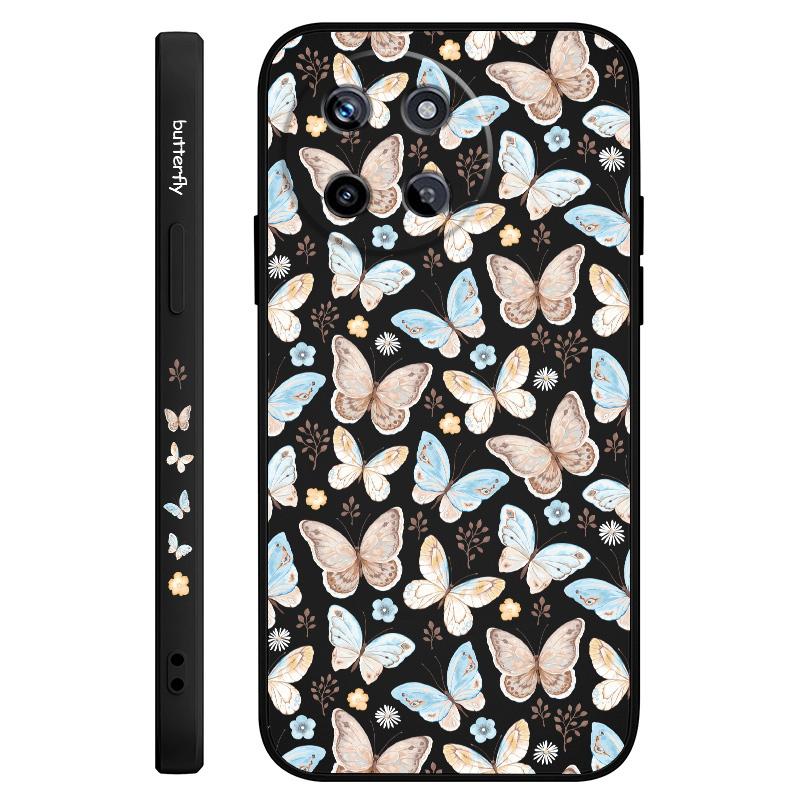Custodia per Telefono con Farfalla Volante per OPPO Realme 13 12 11 10 9 9i 8 8i 7 Pro Plus C35 C21Y C25Y C25 4G 5G Cover in Silicone Liquido