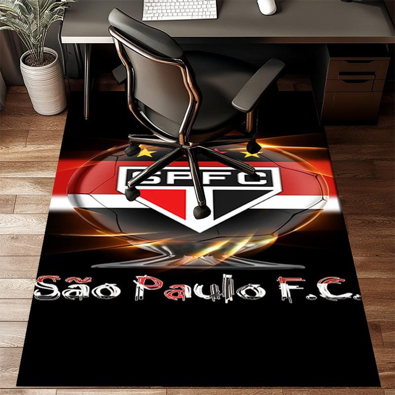 Pau-lo Fc Emblem Printed Office Carpet Chair Cushion  Entryway Rug, Rugs for Living Room, Bedroom Christmas gifts