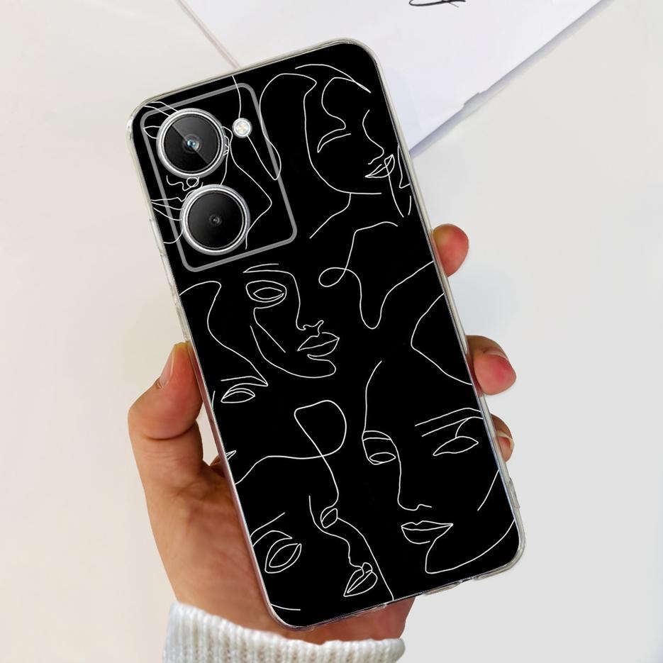 For Realme 10 4G Case Colorful Painted Cover Soft Silicone Phone Case For Realme 10 Pro Plus Realme10 Pro+ Back Cover Coque Capa