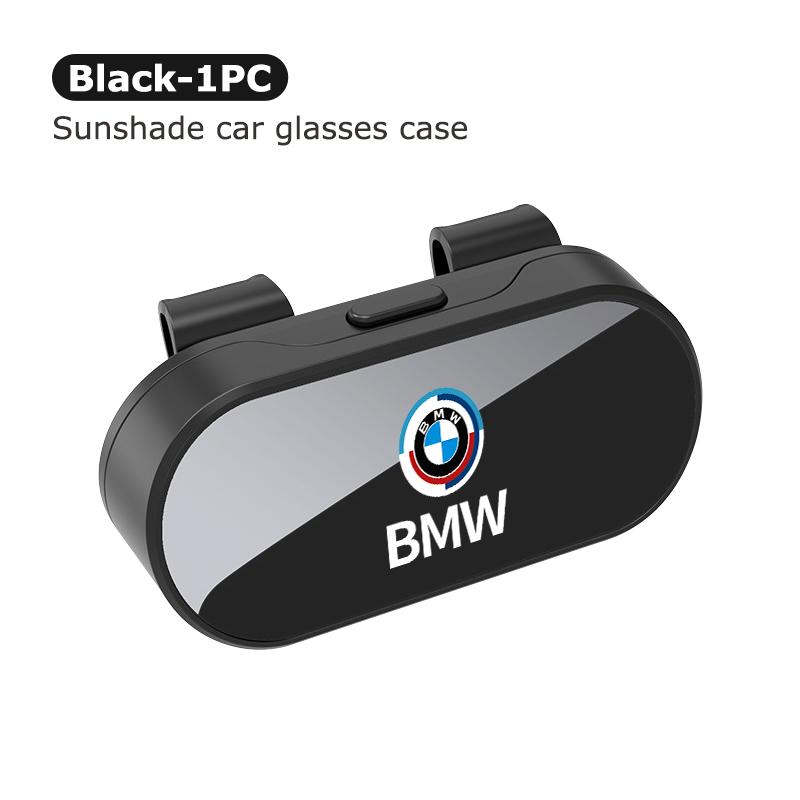 YMZP2 Universal Car Sun Visor Glasses Box Auto Storage Sunglasses Holder For BMW 1 3 4 5 6 7 Series M X1 X3 Performance Alpina G20 F20