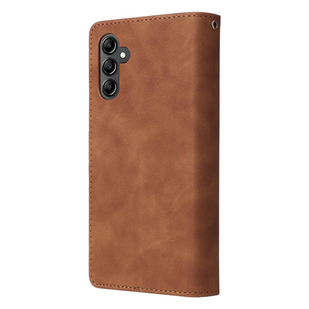 For Samsung Galaxy A54 5G Case Multiple Card Slots PU Leather Zipper Phone Cover
