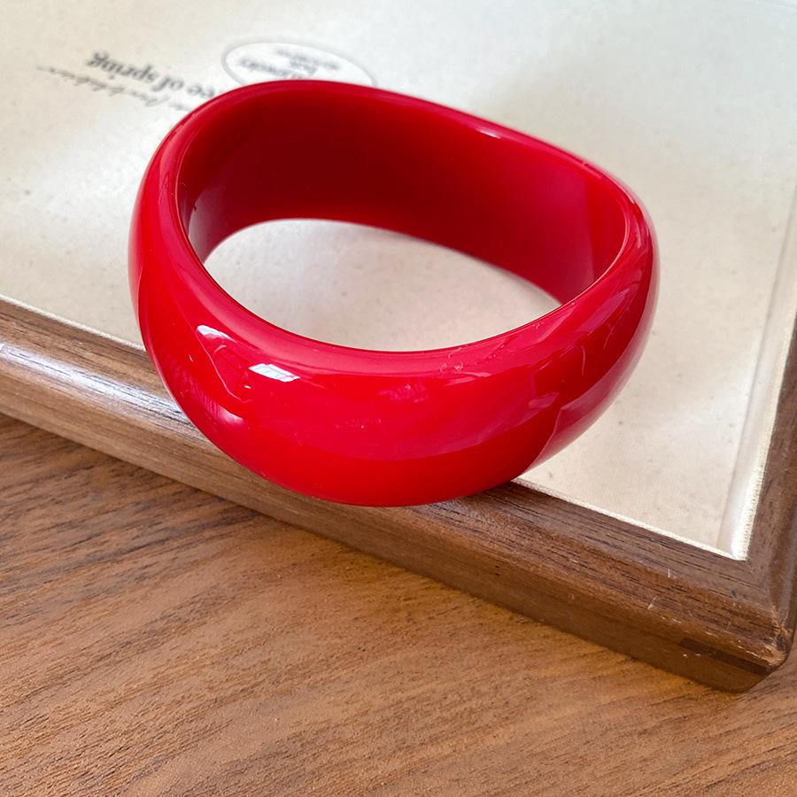 Europejski i Amerykański Akrylowy Geometryczny Okrągły Bransoletka - Luksusowa Wysokiej Klasy Przesadzona Biżuteria Ręczna