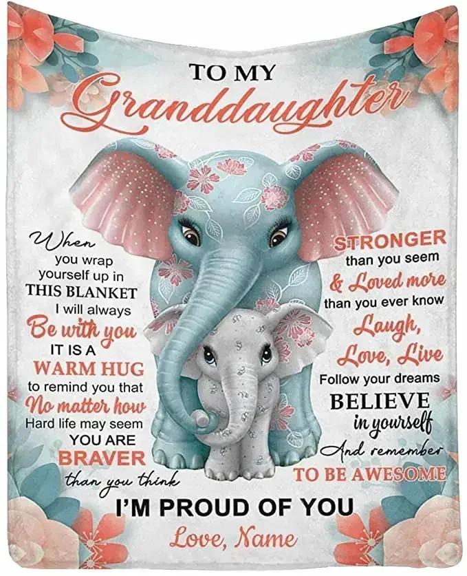 

Тонкое одеяло для моей внучки Para Mi Nieta-Fleece Blanket Throw Soft warm Office Sofa Nap Knee Quilt for Adults Teens Kids 30x40in