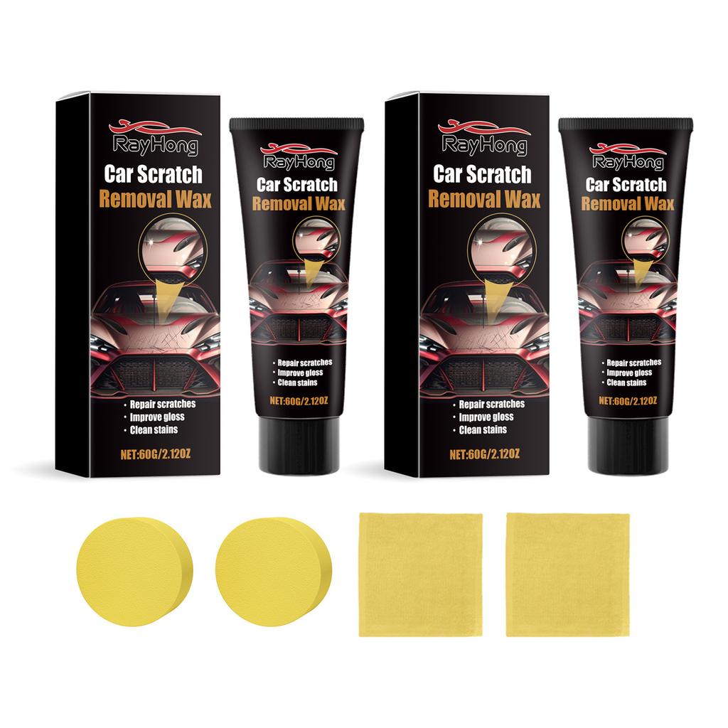 60g Auto Kratzer Reparatur Poliercreme Paste Wasserdicht Langlebig Auto Kratzer Abdeckpaste mit Schwamm Autopflegewerkzeug