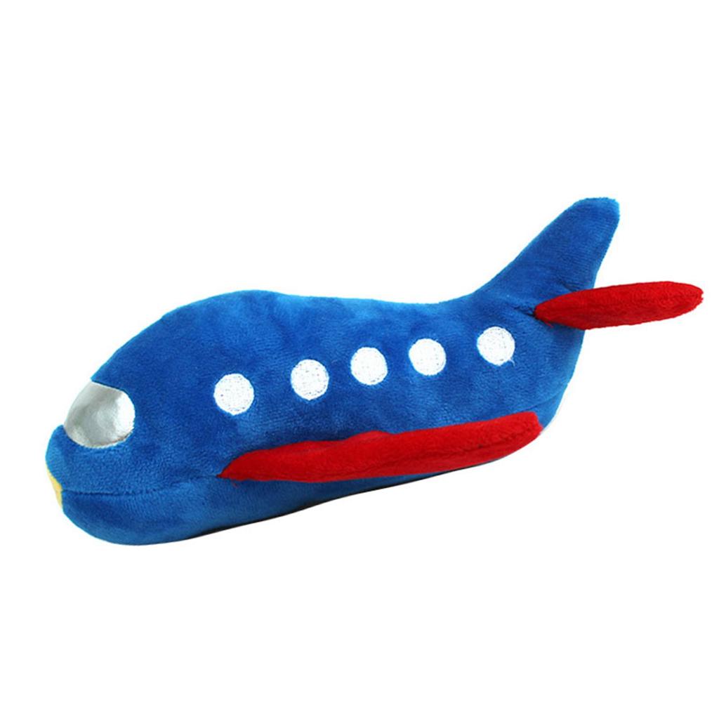 Jouet à mâcher en peluche pour animaux de compagnie, avion, résistant aux morsures, couineur, interactif, réducteur d'anxiété pour chats et chiens