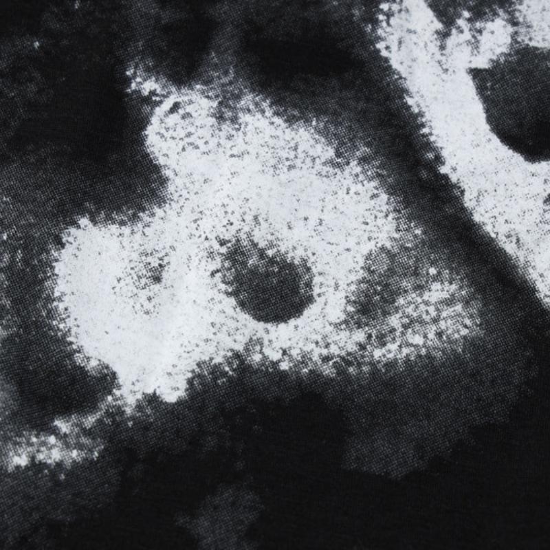 Y2K Retro Damen T-Shirt mit freiliegendem Nabel, Harajuku, abstrakt bedruckt, langärmelig, Gothic, personalisiertes unregelmäßiges Oberteil