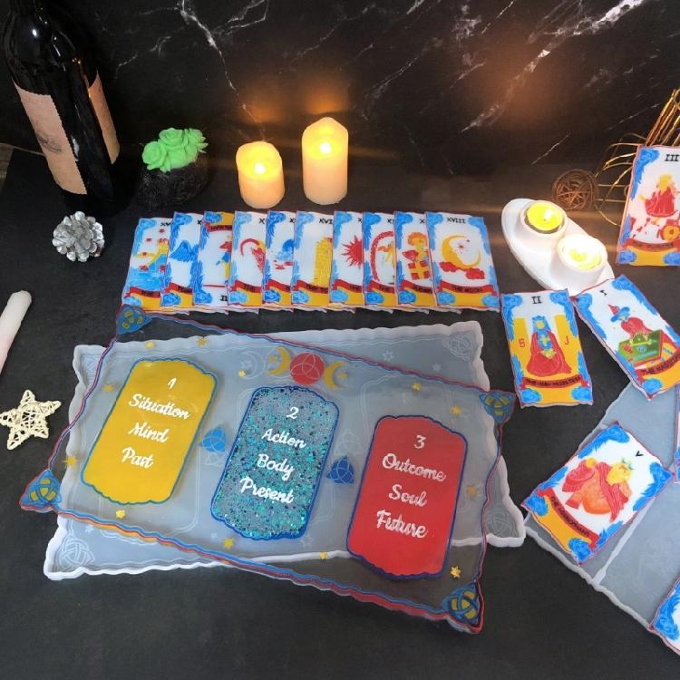 Card Board Set Epoxy Mold Handcraft Chess Entertainment Production Tools for DIY