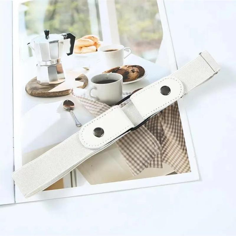 Women's Elastic No-Hole Seamless Invisible Belt - Versatile, Decorative, Ideal for Jeans and Students.