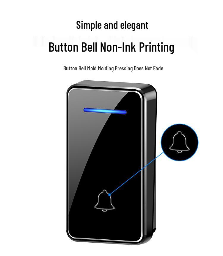Battery-Free Smart Wireless Doorbell - Self-Powered, Waterproof, Music & Flash Alert System.