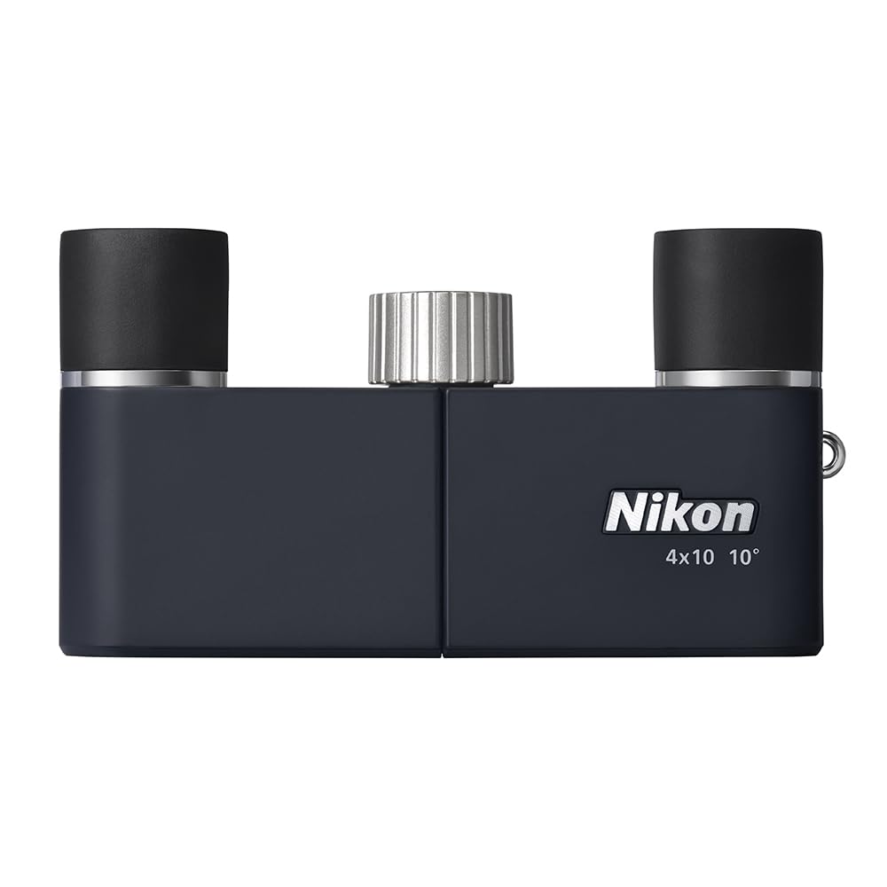 Nikon Yu 4x10D CF Roof 4x10mm Dark Navy in Binoculars, Prism, Aperture, (Made Japan)